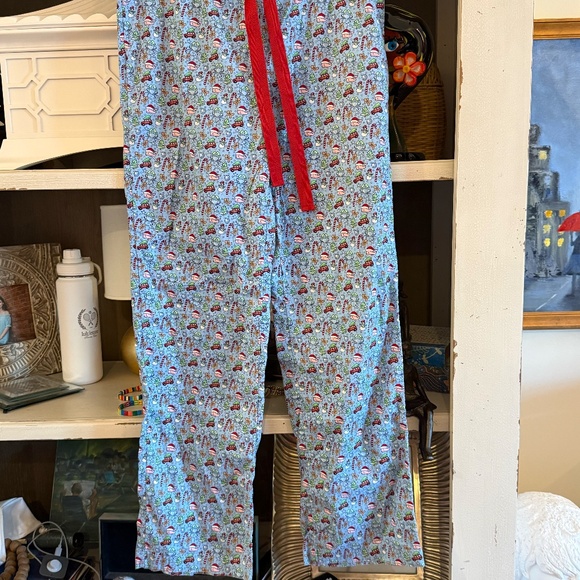 Mens Small S vineyard vines Santa Whale christmas flannel pajamas pj pants - Picture 4 of 6
